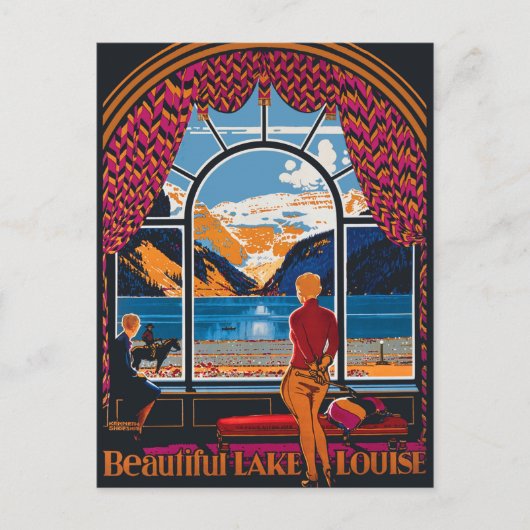 Louise, uitzicht uit het raam, Canada Briefkaart (Voorkant)