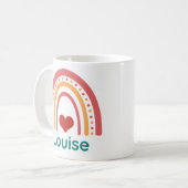 Louise Vintage Boho Rainbow Koffiemok (Voorkant links)