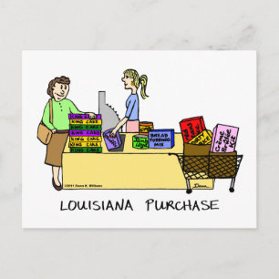 Louisiana Aankoop Cartoon Briefkaart