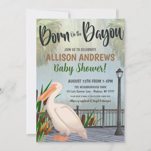 Louisiana Bayou Baby shower Invitation (Devant)