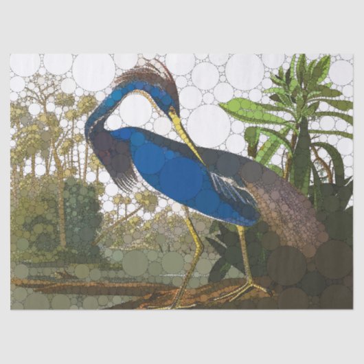 Louisiana Blue Heron van After John James Audubon Tissuepapier (Voorkant)