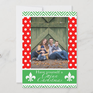 Louisiana Cajun Christmas Cards- Red and Green Feestdagenkaart