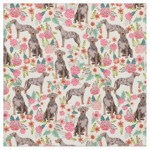 louisiana catahoula leopard dog florals stof