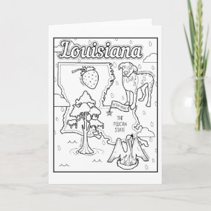 Louisiana Color Me Collage Feestdagen Kaart