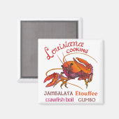 Louisiana Cooking Magneet (Voorkant / Achterkant)