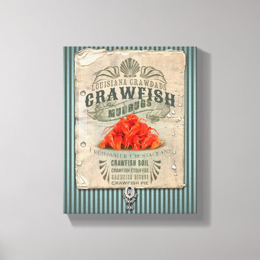 Louisiana Crawfish Canvas Afdruk (Voorkant)