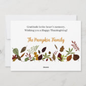 Louisiana Fall Folid Carte Thanksgiving (Dos)