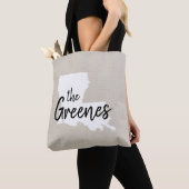 Louisiana familie Monogram staat Canvas tas