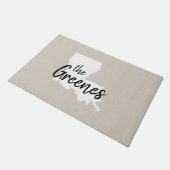 Louisiana Familie Monogram Staat Doormat Deurmat (Schuin)