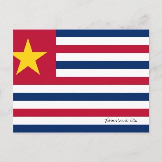 Louisiana Flag 1861 Briefkaart (Voorkant)