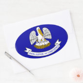 Louisiana Flag Ovale Sticker (Envelop)