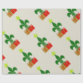Louisiana Fleur De Lis Cajun kerstboom en Gift Cadeaupapier (Vlak)