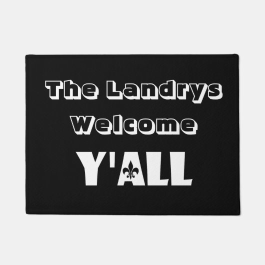 Louisiana Fleur De Lis Cajun Welcome Mat (Voorkant)