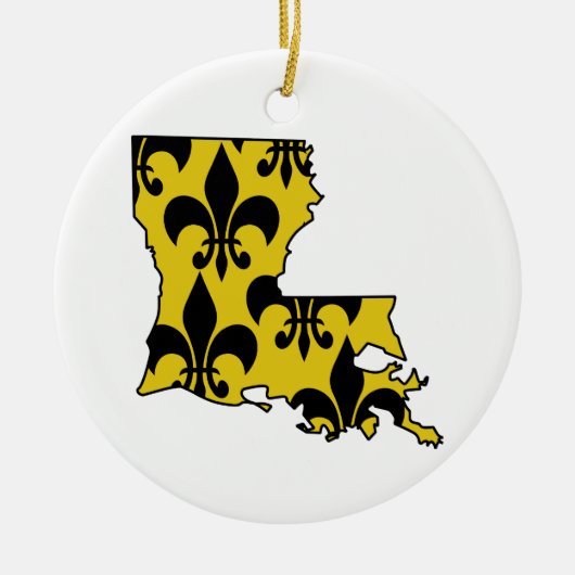 Louisiana Fleur de Lis Keramisch Ornament (Voorkant)