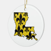Louisiana Fleur de Lis Keramisch Ornament (Links)