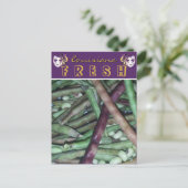 Louisiana Fresh Paarse romp erwten reizen Briefkaart (Staand voorkant)