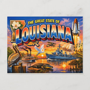 Louisiana Groet Ansichtkaart Briefkaart