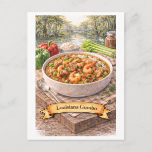 Louisiana Gumbo (Amerikaanse Eetseries) Briefkaart