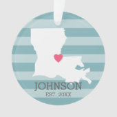 Louisiana Home State Map - Custom Wedding City (devant)