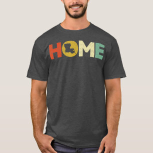 Louisiana Home State Map Souvenirs Louisi T-shirt