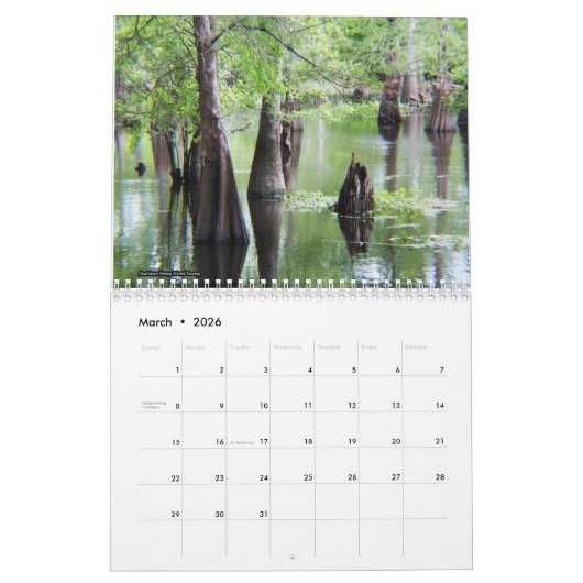 Louisiana Honey Island Calendrier des marais 2022 (Mar 2026)
