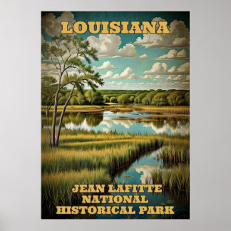 Louisiana Jean Lafitte Nationaal Historisch Park 3 Poster