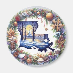 Louisiana Kerstmis Magneet