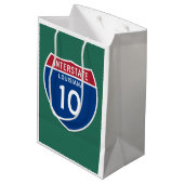 Louisiana LA I-10 Interstate Highway Shield - Medium Cadeauzakje (Achterkant Gekanteld)