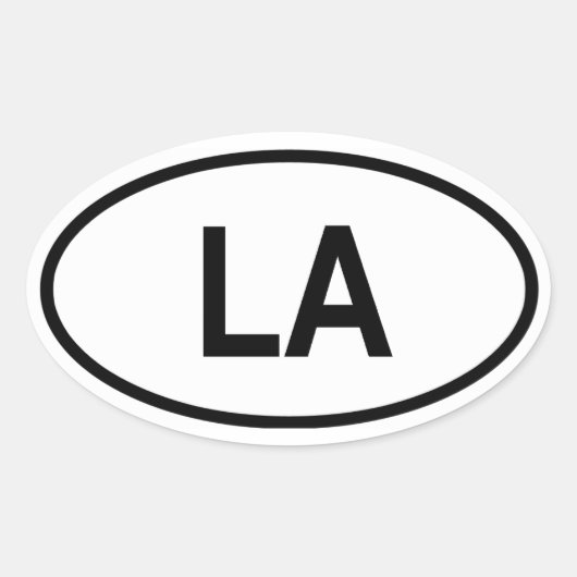 Louisiana "LA" Ovale Sticker (Voorkant)