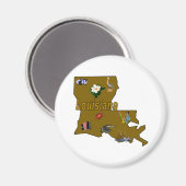 Louisiana Magnet Magneet (Voorkant / Achterkant)