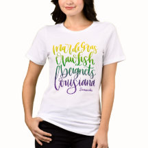 Louisiana Mardi Gras Text Design Ombre