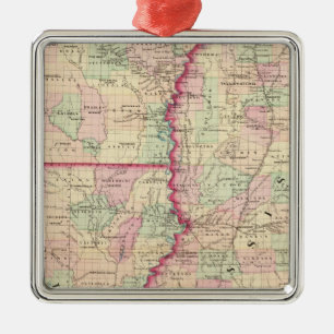 Louisiana, Mississippi Metalen Ornament