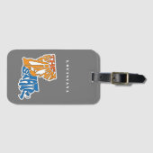 Louisiana Nickname Word Art Bagagelabel (Voorkant (horizontaal))