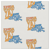 Louisiana Nickname Word Art Pattern Stof (Close Up)