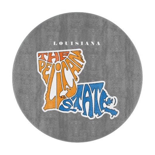 Louisiana Nickname Word Art Snijplank (Voorkant)