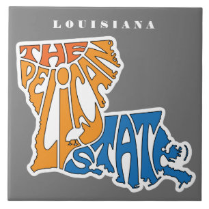 Louisiana Nickname Word Art Tegeltje