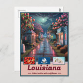 Louisiana Nightfall Surreal Briefkaart (Voorkant / Achterkant)