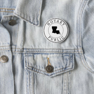 Louisiana Notary Public Ronde Button 5,7 Cm