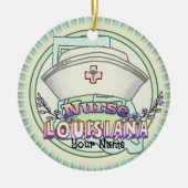Louisiana Nurse Keramisch Ornament (Voorkant)