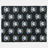 LOUISIANA PELICAN STATE FLAG FLEECE DEKEN (Voorkant (Horizontaal))