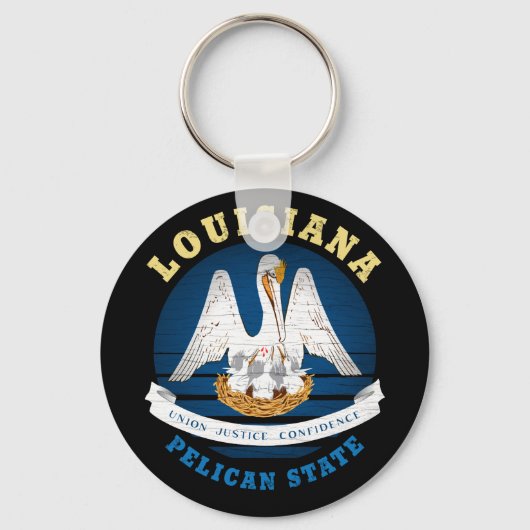 LOUISIANA PELICAN STATE FLAG SLEUTELHANGER (Voorkant)