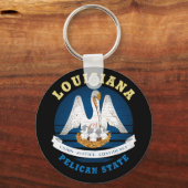 LOUISIANA PELICAN STATE FLAG SLEUTELHANGER (Voorkant)