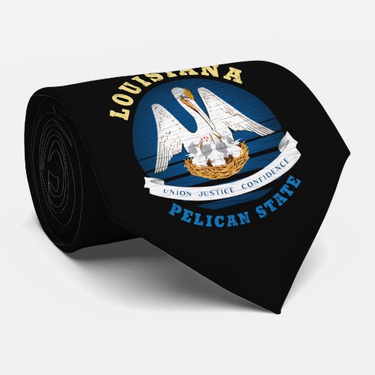 LOUISIANA PELICAN STATE FLAG STROPDAS (Opgerold)
