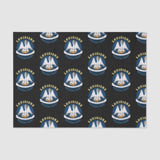 LOUISIANA PELICAN STATE FLAG TISSUEPAPIER (Voorkant)