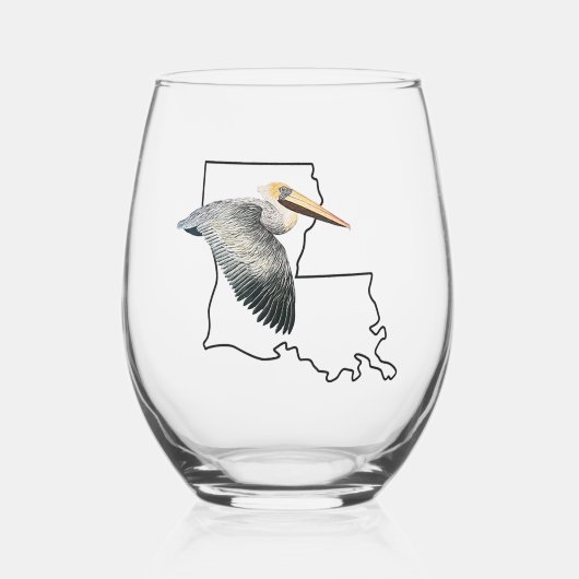Louisiana Pelican Verre sans pierre (Recto)