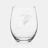 Louisiana Pelican Verre sans pierre (Verso)