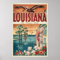 Louisiana Pelikaan Staat Illustratie Reis Kunst
