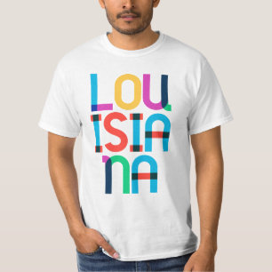 Louisiana Retro Pop art. 80 eerste kleuren T-shirt