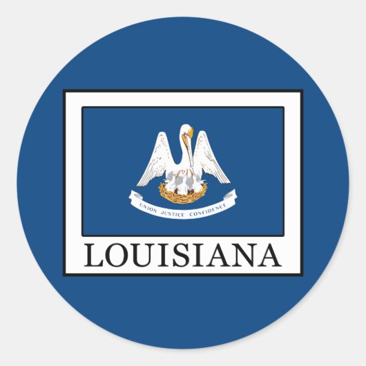Louisiana Ronde Sticker (Voorkant)