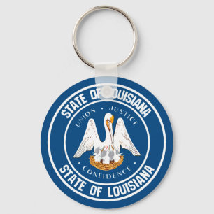Louisiana Round Emblem Sleutelhanger
